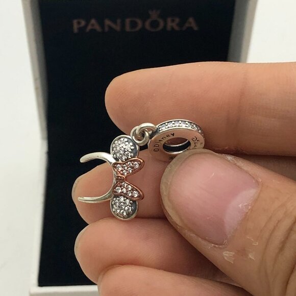 ✨🔥Pandora Disney Parks Minnie Mouse Pavé Headband Dangle Charm - Picture 5 of 7